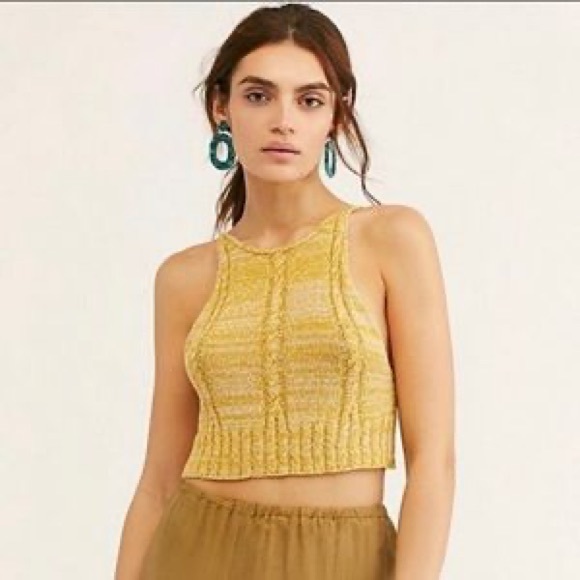 Free People Tops - Free People Bombshell Tie Shoulder Tank Crop Top